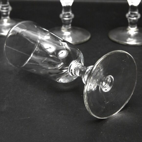 Vintage Steube Style Sherry Shot Glasses Footed Crystal Clear Set of 8 Holidays - Picture 5 of 11